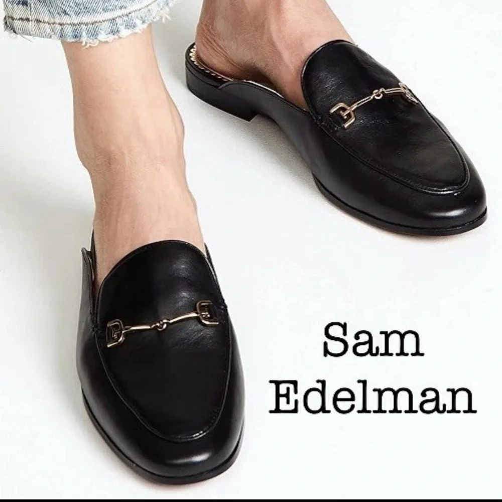 Sam Edelman Black Slip-On Loafers - Picture 1 of 11